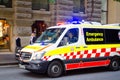 New South Wales Emergency Ambulance on Pitt St. , Martin Place.